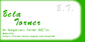 bela torner business card